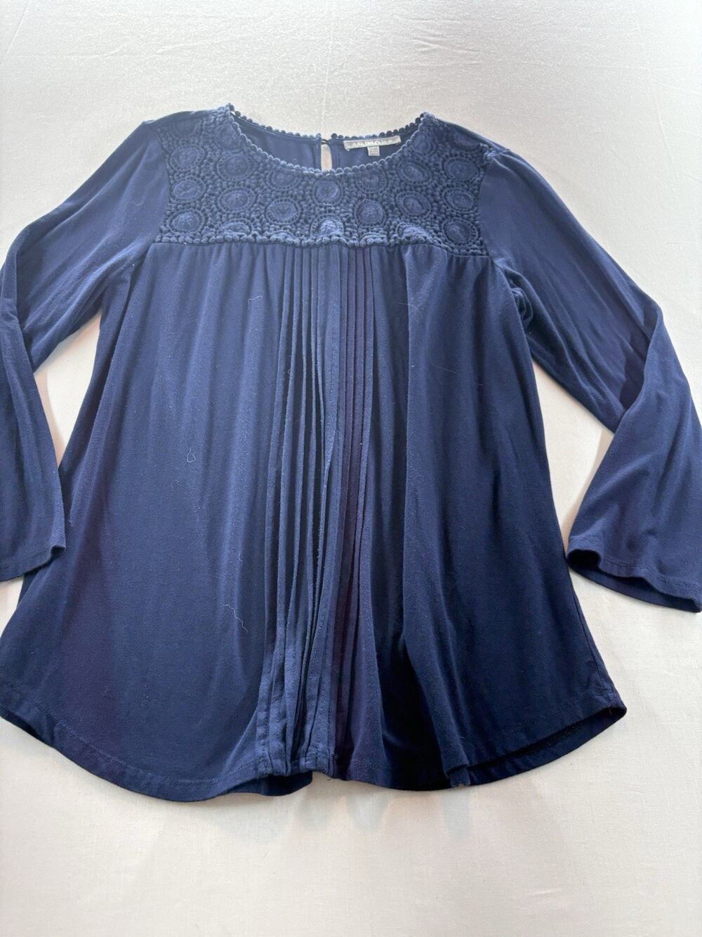 Daniel Rain Size Large Blue Womens Blouse Cotton Design Rainn Top L